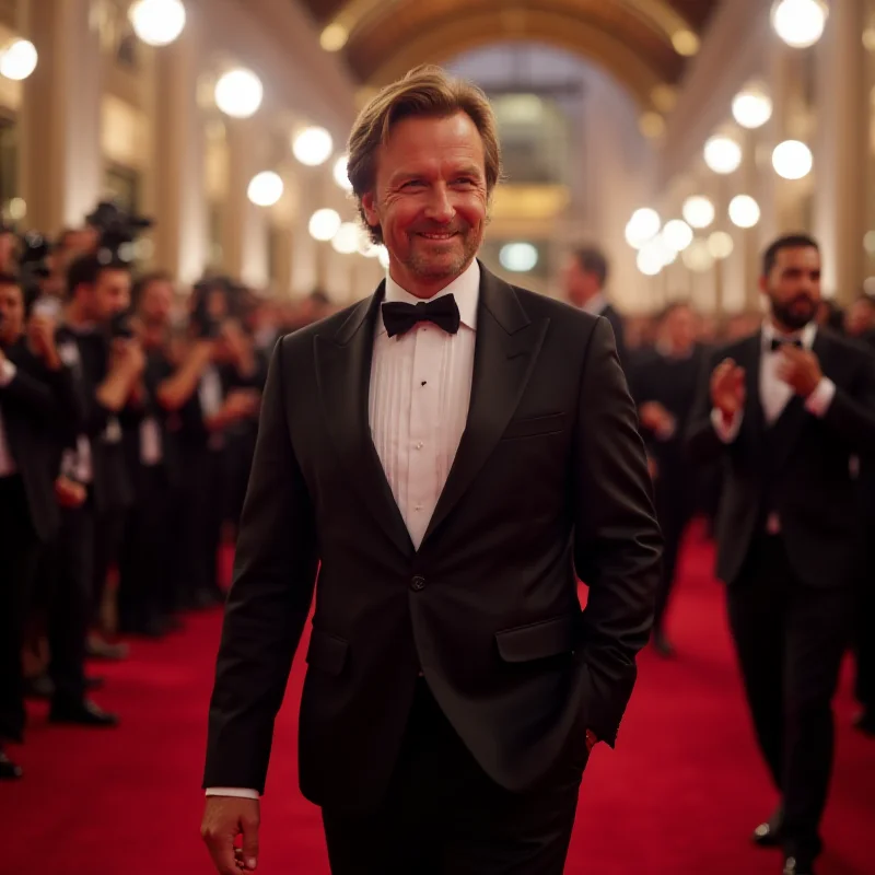 Sean Baker on the red carpet at the Oscars