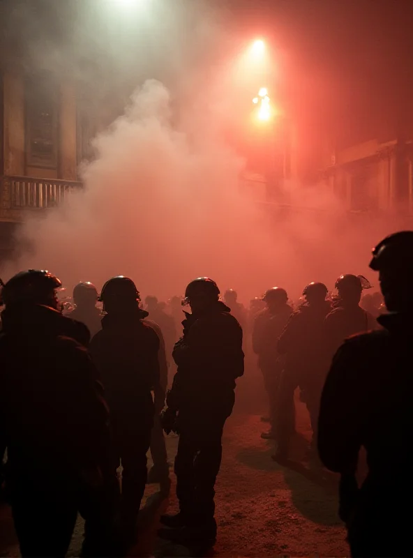 Image of smoke and flares inside the Serbian parliament during a protest.