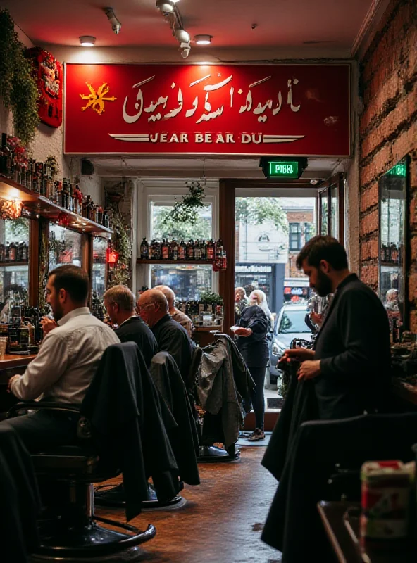 A bustling Turkish barbershop in Stratford-upon-Avon