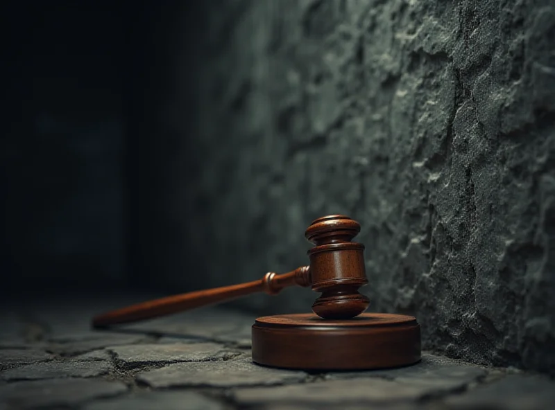 Image of a gavel and a wall, symbolizing justice and silence.