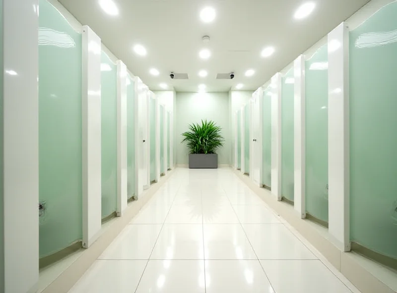 A pristine, modern public toilet in Singapore.