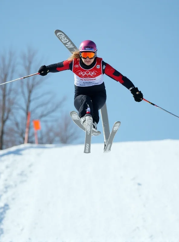 Nathalie Armbruster jumping during a Nordic Combined competition