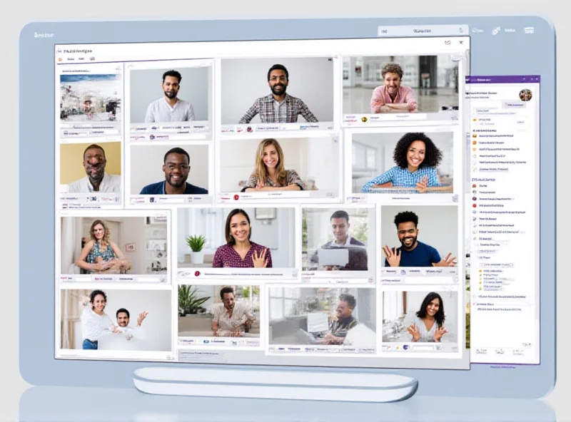 A modern interface of Microsoft Teams showing a video call in progress with multiple participants, highlighting the platform's collaborative features.