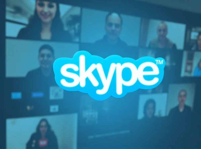 A nostalgic image showcasing the old Skype logo and interface, representing its early days and widespread use for video calls.