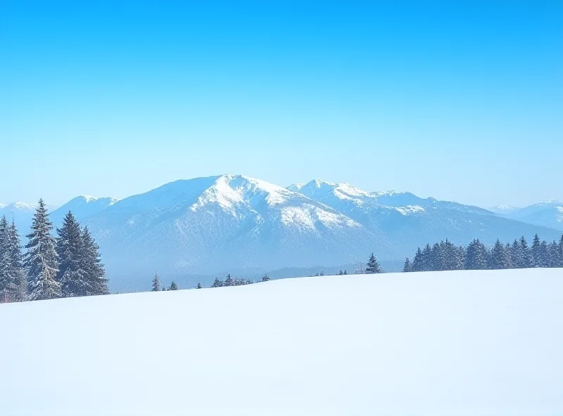 Snow-covered mountains in Slovakia