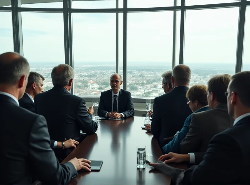 Leaders of the Evangelical Church in a meeting.