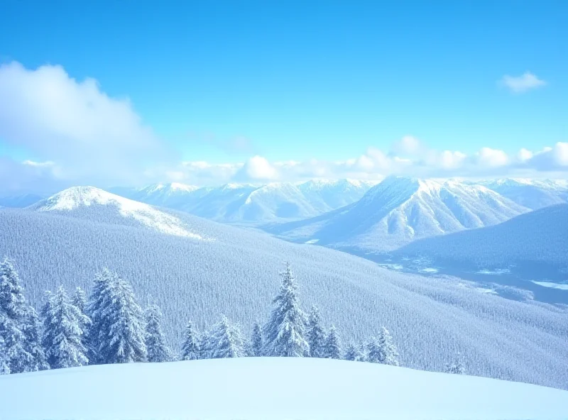 Snowy mountain landscape in Slovakia