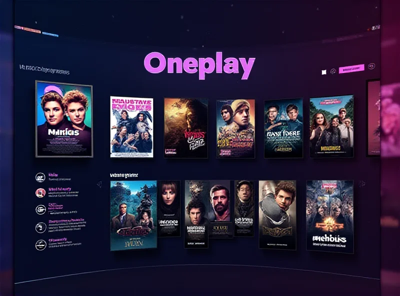 A modern streaming interface with the Oneplay logo prominently displayed.