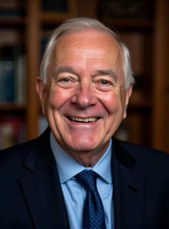 Bill Bengen smiling warmly, wearing a suit and tie, in an office setting.