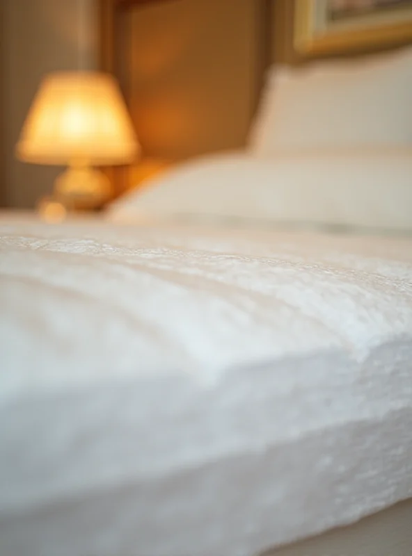 A comfortable mattress with a luxurious duvet and pillows, emphasizing relaxation and quality sleep.