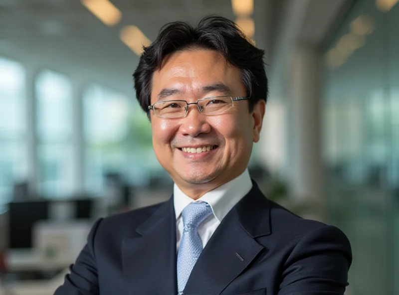 Hideaki Nishino, the new CEO of Sony Interactive Entertainment, smiling confidently in a professional setting.