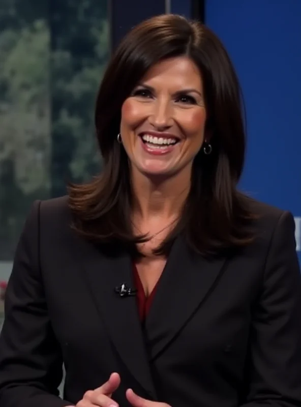 Kristi Noem smiling and speaking at a podium.