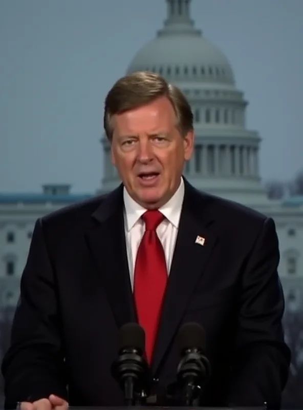 Senator John Kennedy speaking at a press conference.