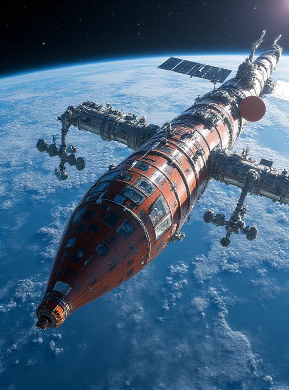 Rendering of the Boeing Starliner spacecraft docked at the International Space Station.