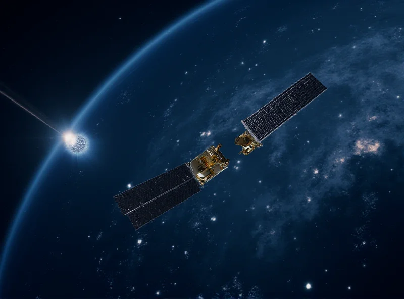 A concept image of the SPHEREx and PUNCH satellites in orbit around Earth, highlighting their scientific instruments.