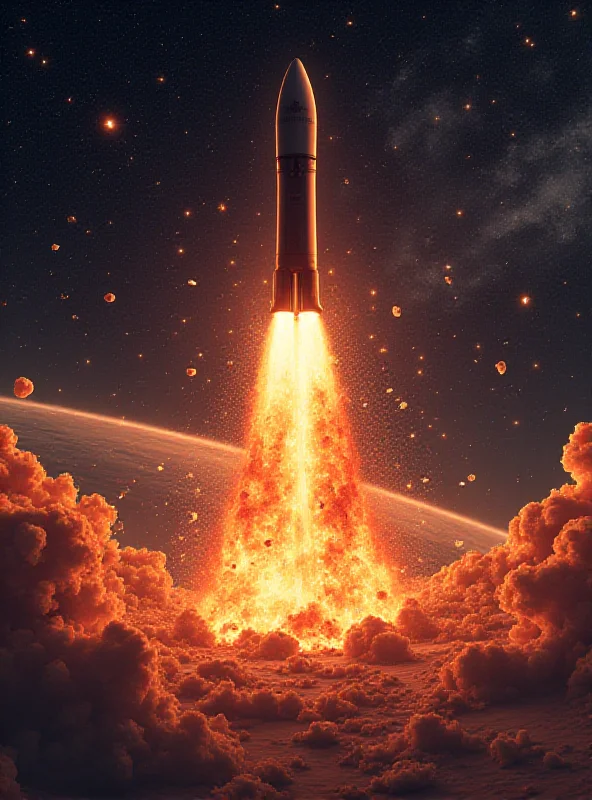 Illustration of Starship exploding in space