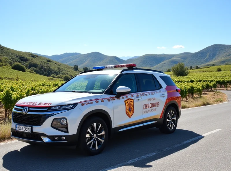 Image of a Civil Guard car in La Rioja