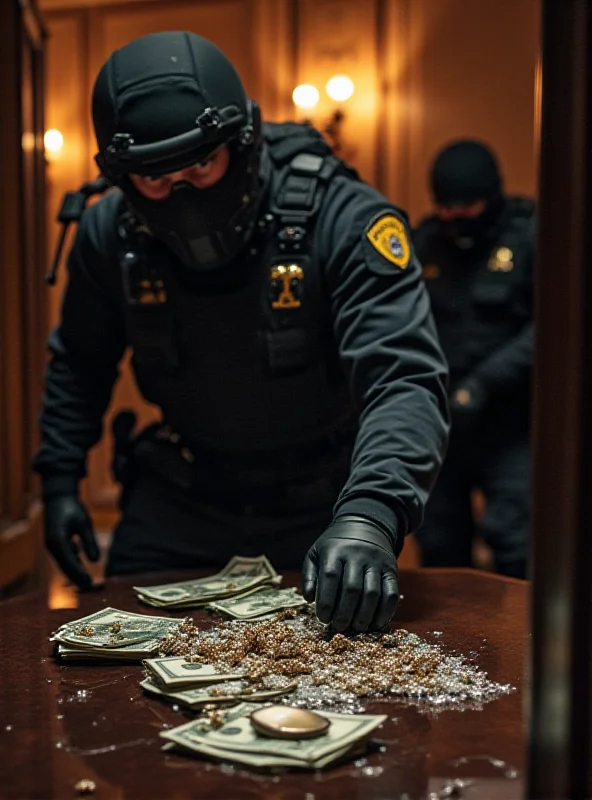 Police raid on a money laundering operation