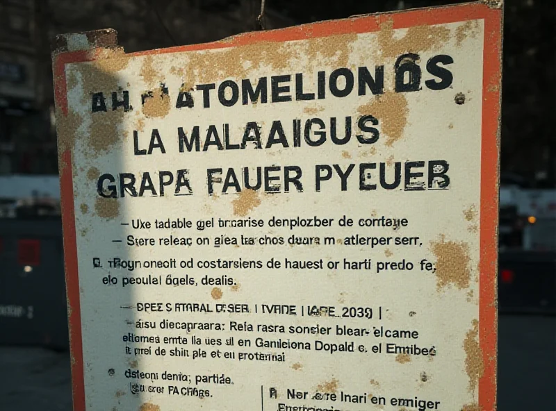 A sign indicating Spanish taxes.