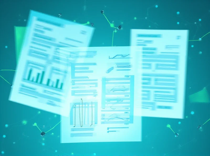 Abstract representation of electronic invoices and tax forms