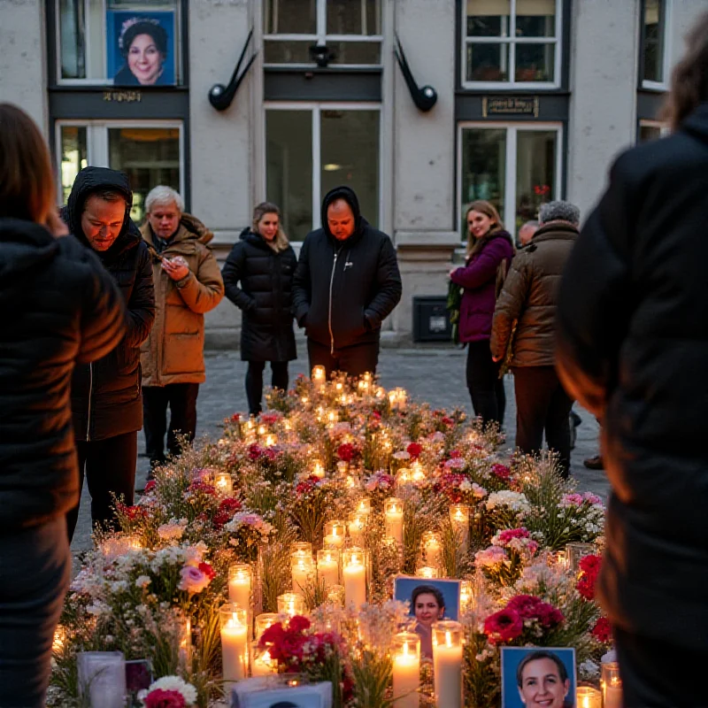 A memorial for Paula Alvarello, the late mayor of Lugo