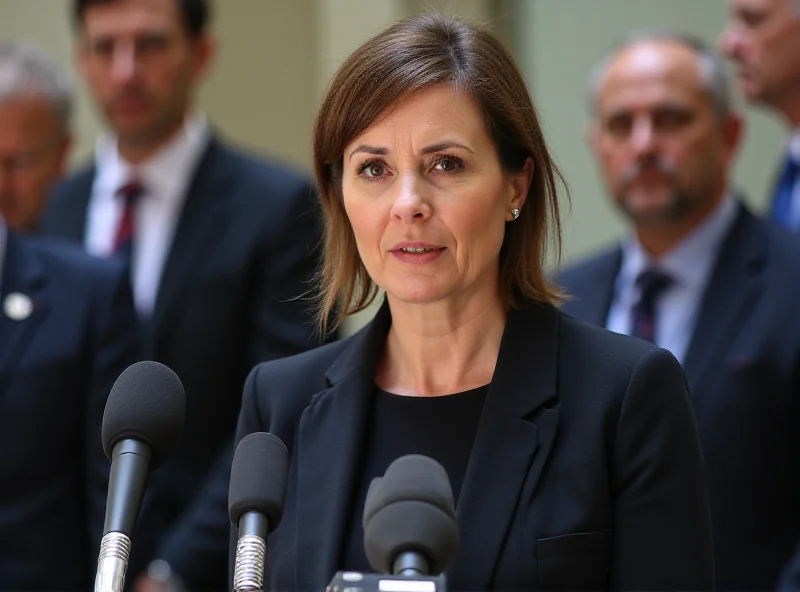 Markéta Pekarová Adamová speaking at a press conference.