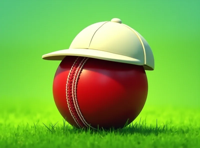 A digital illustration depicting a cricket ball with the Pope's hat on it, humorously referencing the Ashes.