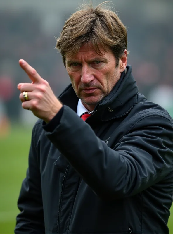 Ronan O'Gara looking angry and pointing his finger during a rugby match.