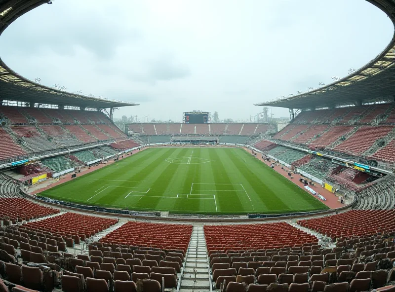 A stadium in Italy with empty seats and a general atmosphere of neglect.