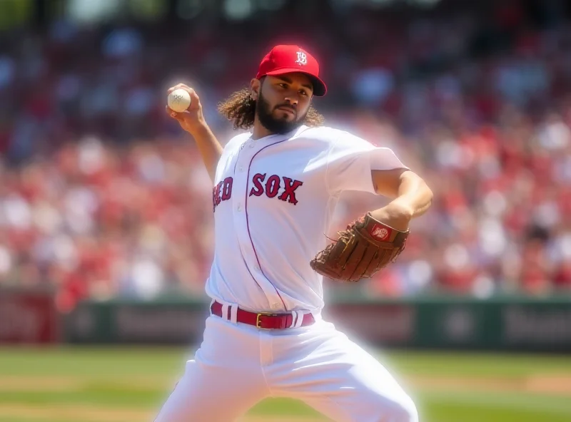 Garrett Crochet pitching for the Red Sox