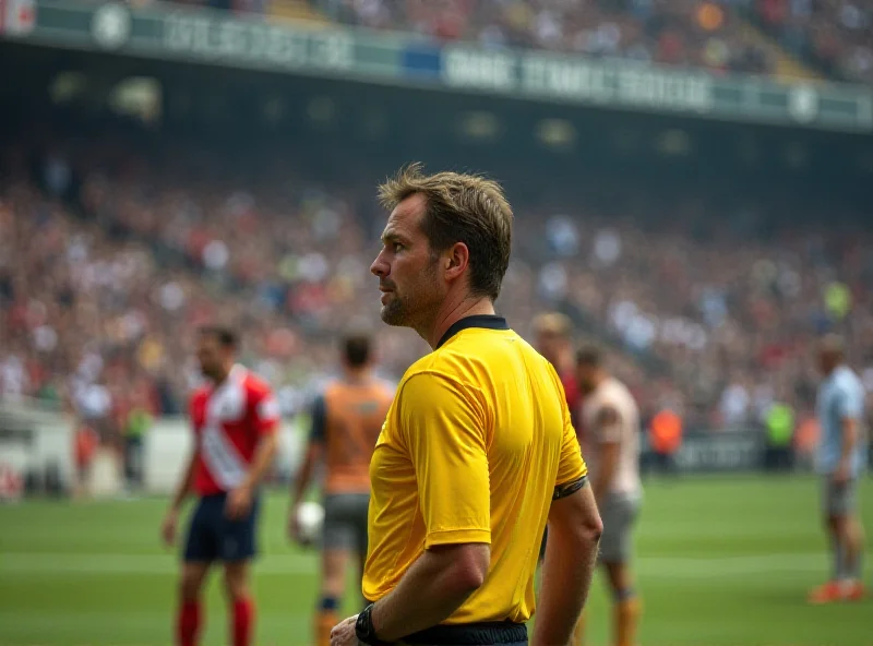 Tullio Lanese refereeing a soccer game