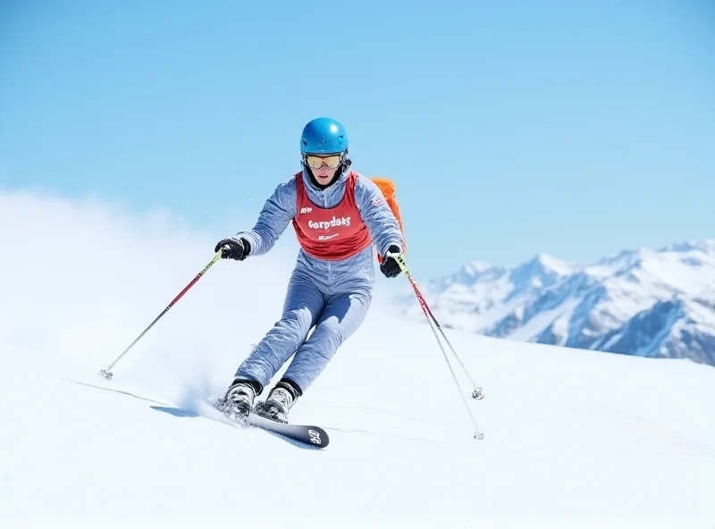 Emma Aicher skiing downhill in Kvitfjell