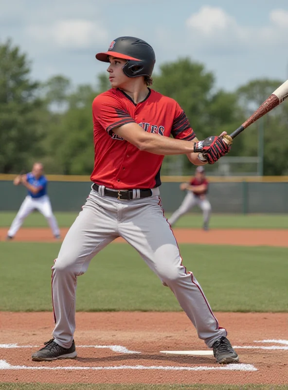 Jaden Agassi batting during a baseball game