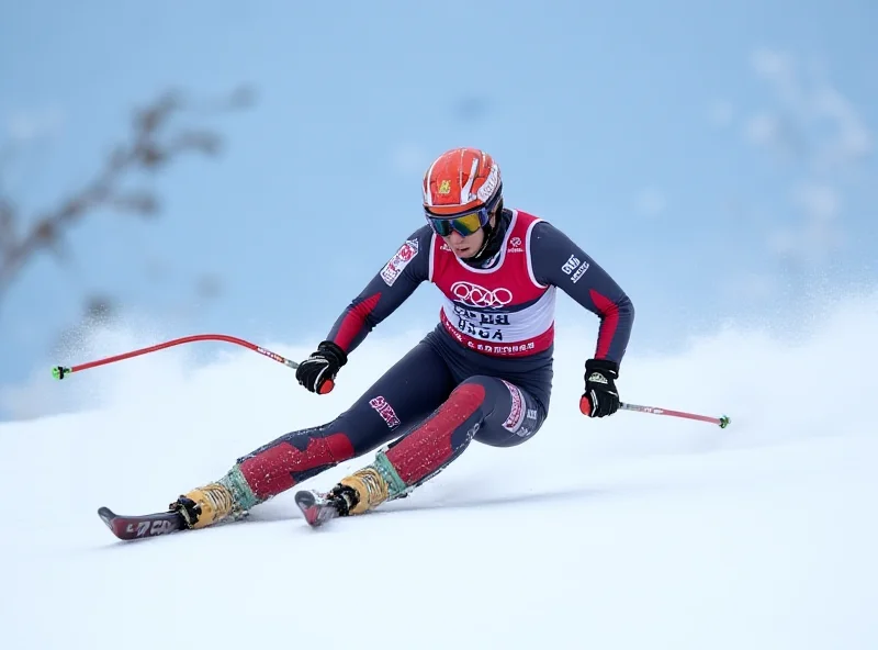 Emma Aicher skiing downhill during a World Cup race