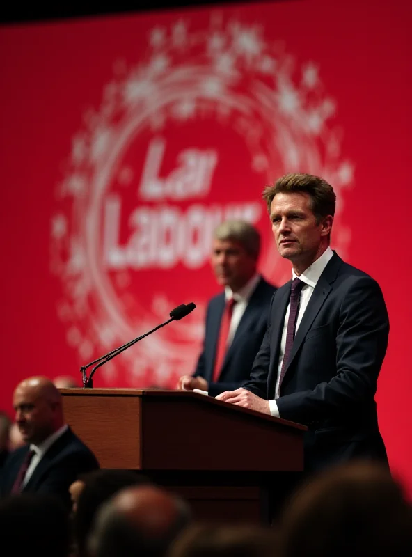 Keir Starmer speaking at a podium