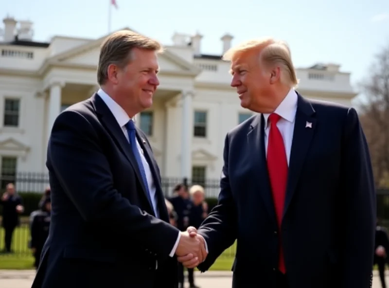 Keir Starmer and Donald Trump shaking hands in front of the White House