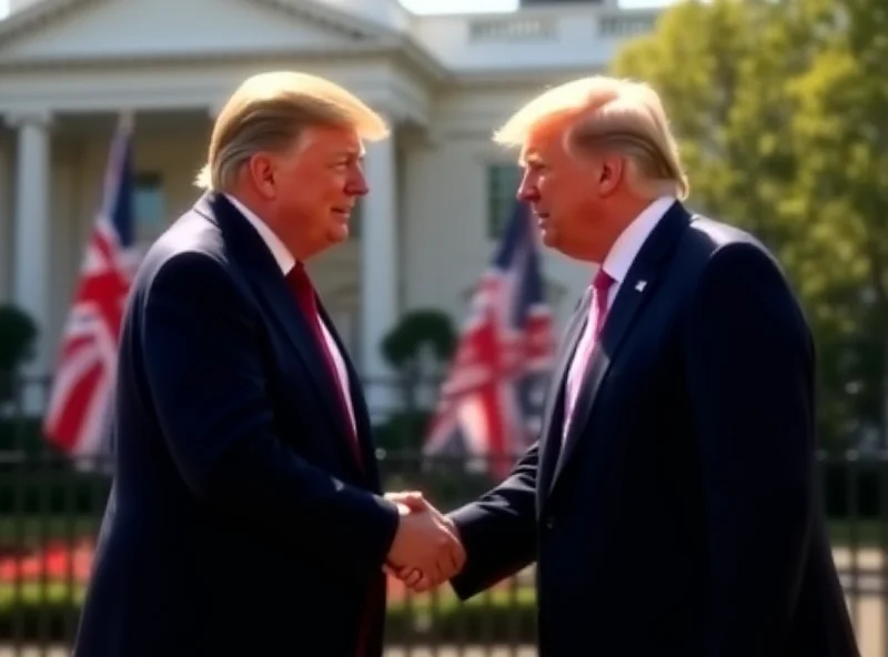 Keir Starmer shaking hands with Donald Trump.