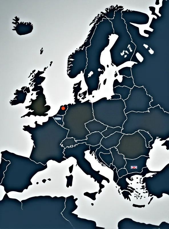 A map of Europe with US and Ukrainian flags superimposed, showing potential areas of conflict and areas of potential withdrawal.