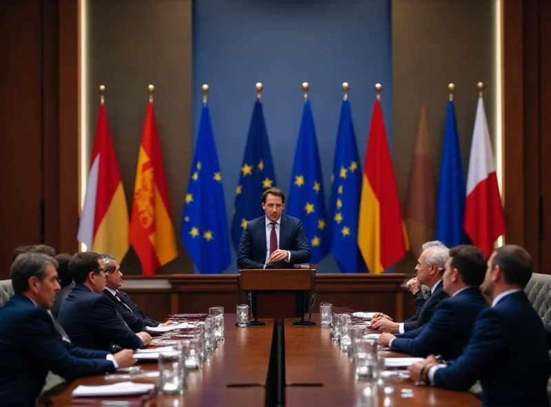 Keir Starmer addressing a summit with European leaders.