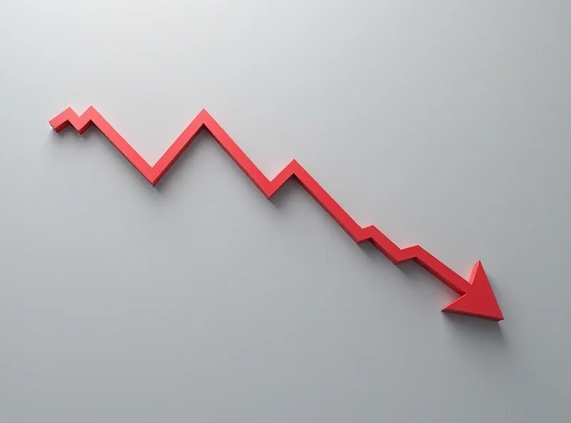 Chart showing Adient stock price decline after downgrade.