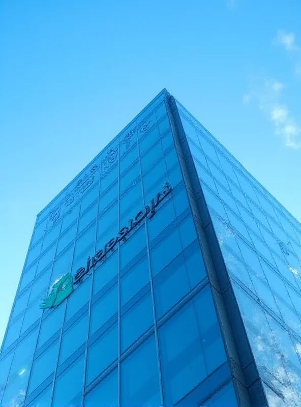 Ericsson logo on a modern building.