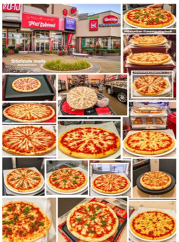 Collage of Pizza Inn and Pie Five Pizza restaurants