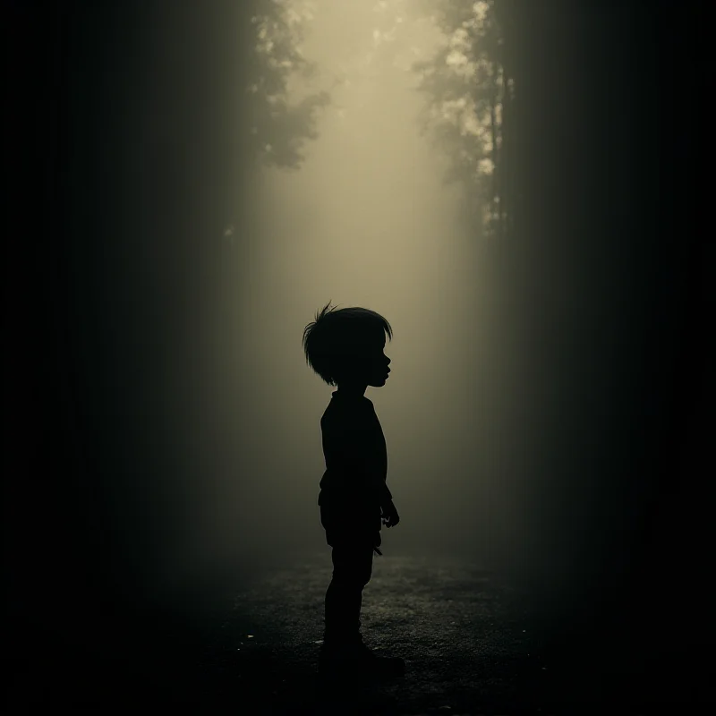 Image depicting the silhouette of a child, symbolizing vulnerability and the need for protection.