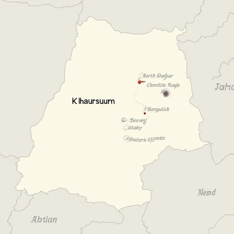 A map of Sudan highlighting Khartoum and North Darfur, with visual cues indicating the plane crash location and the Zamzam refugee camp.