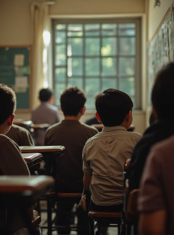 Image of Syrian students in a classroom setting.