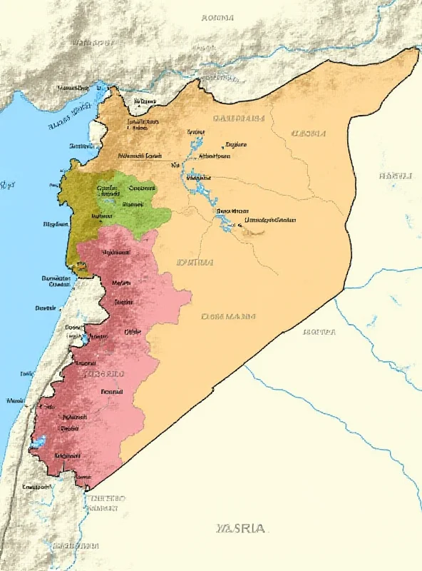 A map of northeastern Syria, highlighting areas with Kurdish population.