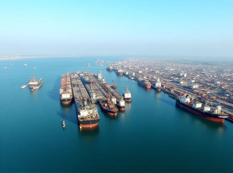 Aerial view of Tartus port in Syria.