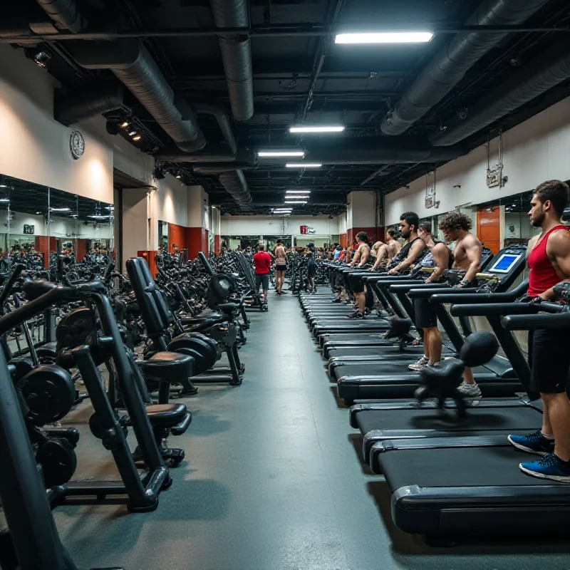 People exercising at a sports club in Damascus.