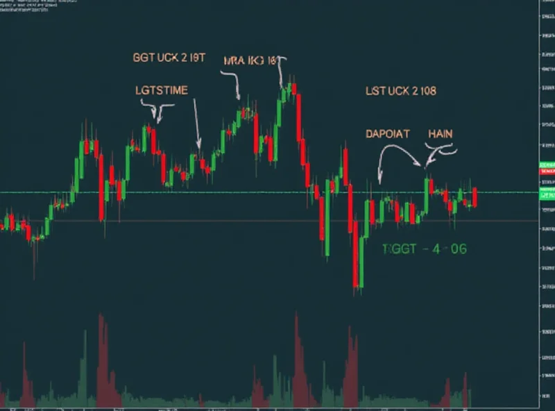 Stock chart showing Target's stock price over time, with annotations highlighting key moments and trends.