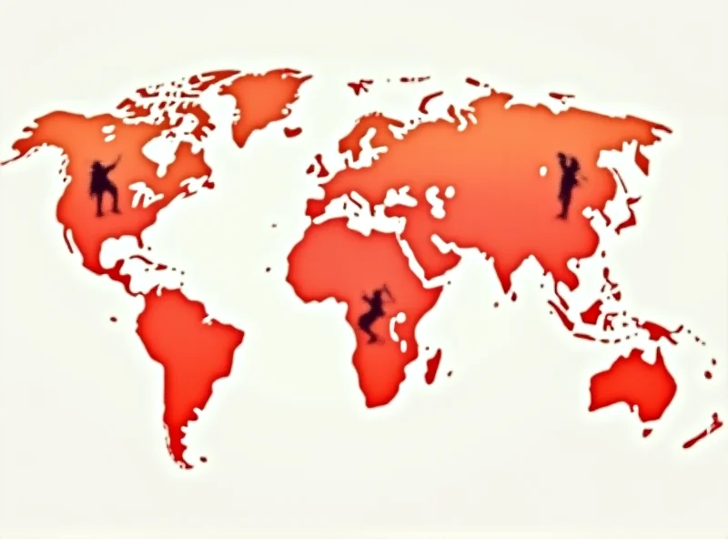 Illustration of a world map with tariff symbols imposed on key countries, representing global trade tensions and market uncertainty.